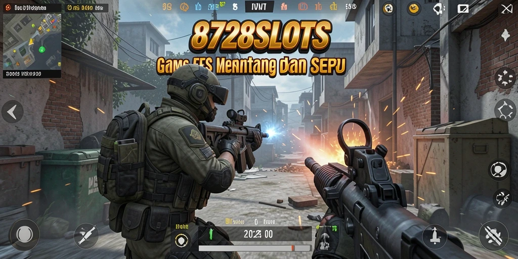 Tampilan utama gameplay 8728SLOTS yang intens dan menegangkan.