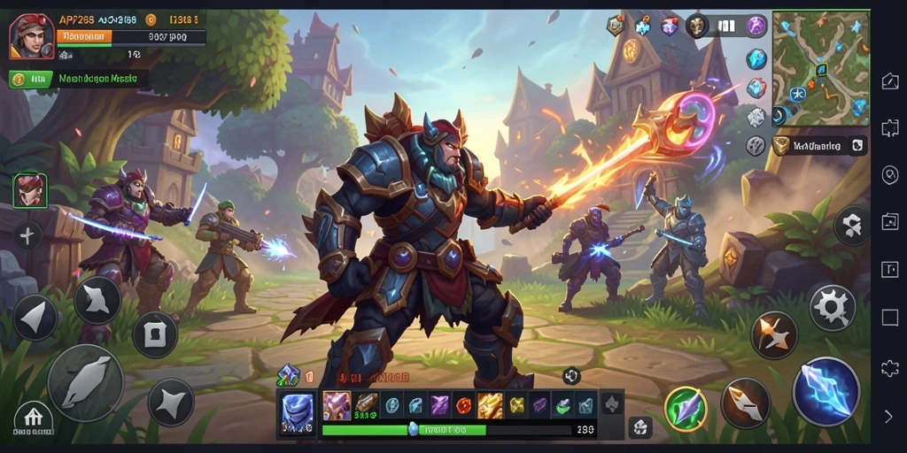 Tangkapan layar yang menunjukkan aksi seru dalam gameplay ARPG API288.