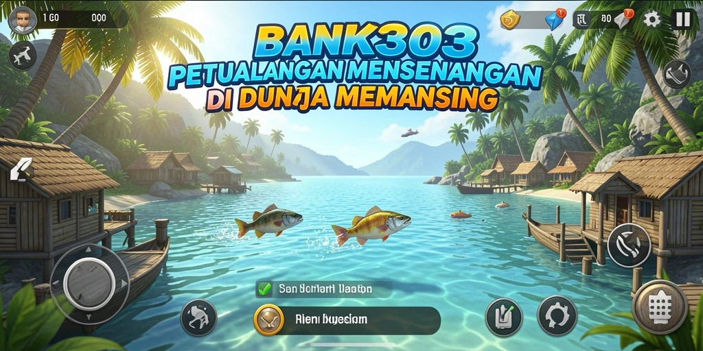 Tampilan gameplay yang menampilkan pengalaman memancing yang seru dan menyenangkan.