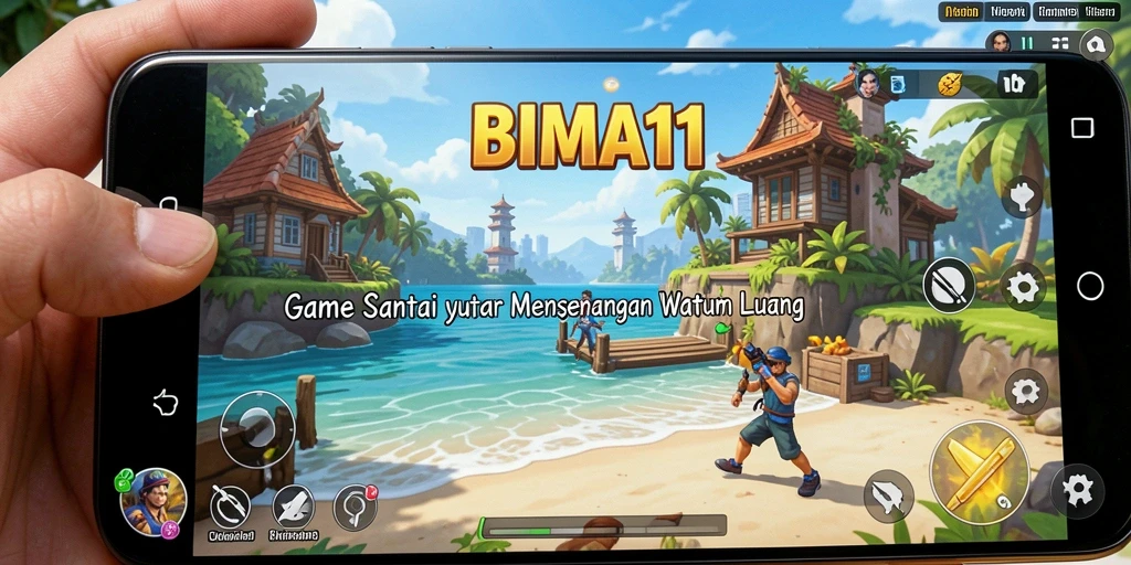 Tampilan gameplay BIMA11 yang ceria dan menarik.