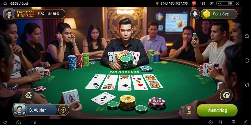 Screenshot G668 menampilkan momen seru dalam permainan Poker.