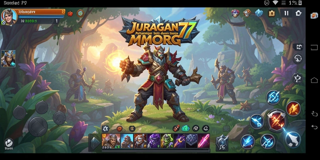 Tampilan gameplay epik dalam perjalanan petualangan MMORPG.