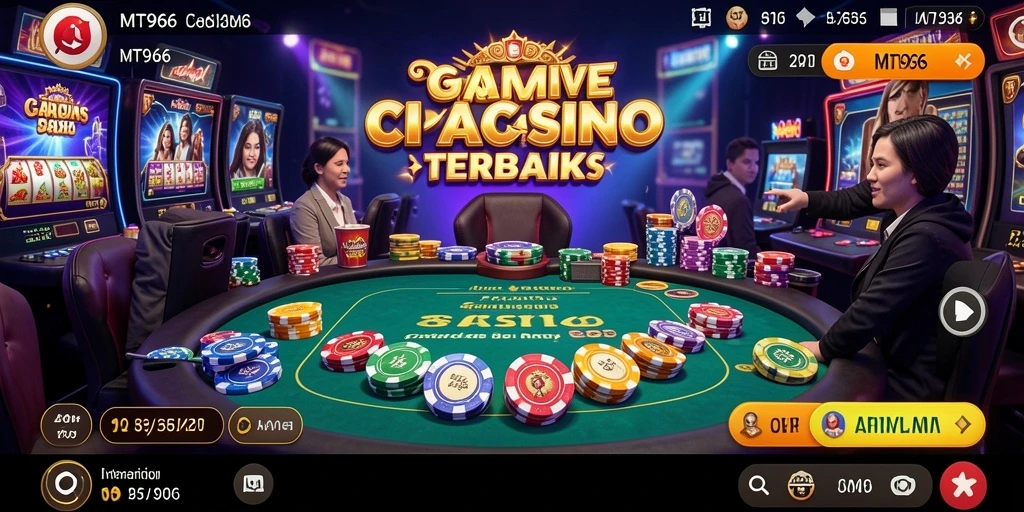Tampilan gameplay Live Casino di MT966 dengan dealer profesional.