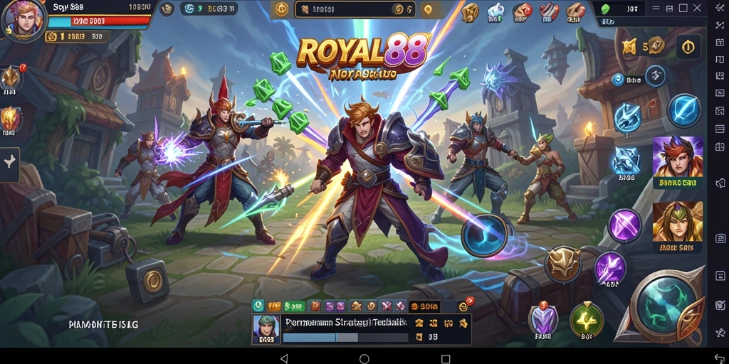 Tampilan menarik dari gameplay strategis ROYAL88.
